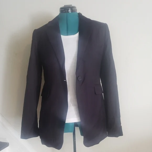 NORDSTROM Signature One Button Wool Blend Blazer - Picture 8 of 10